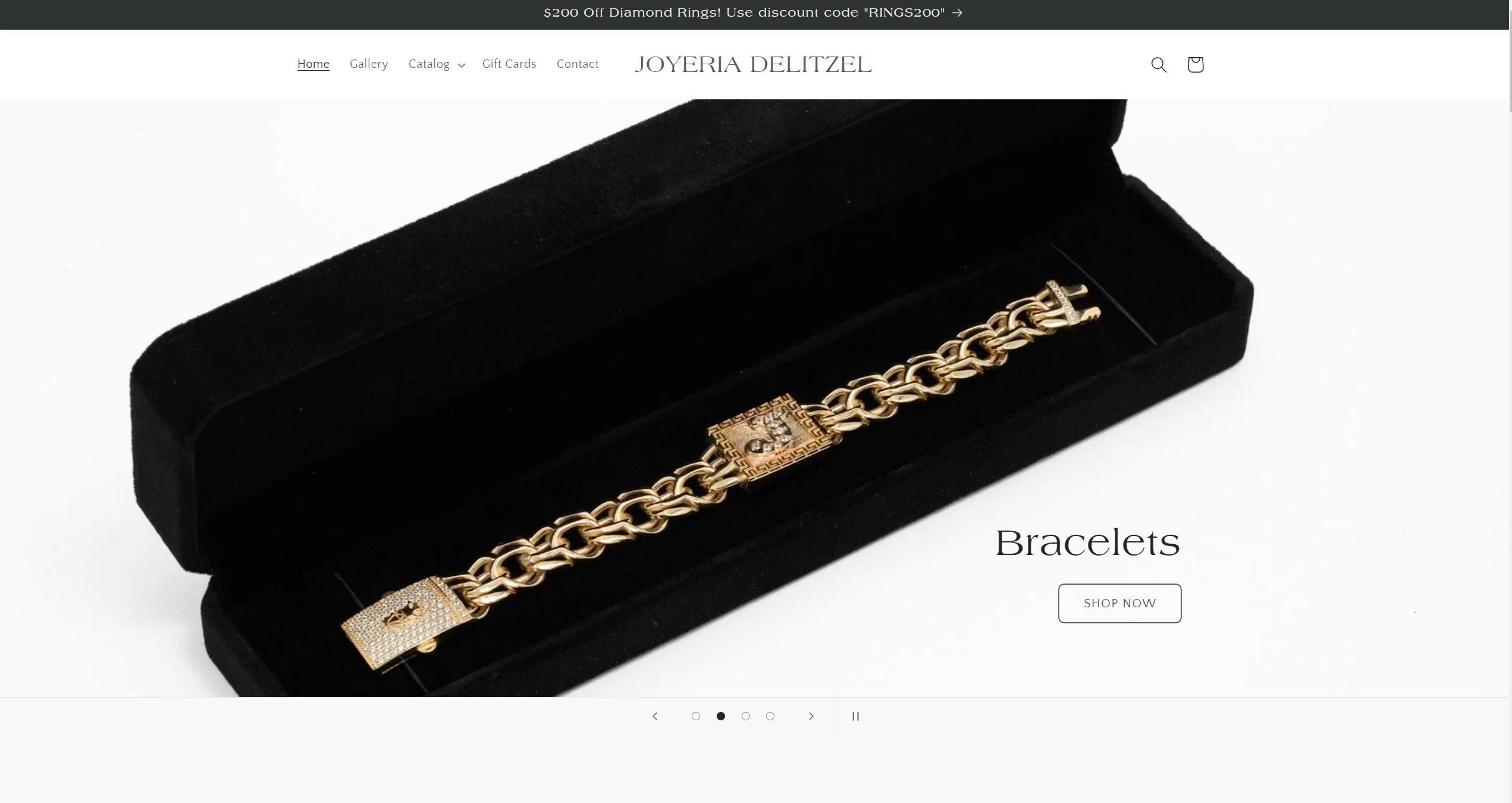 Jose Naranjo - Built website Delitzel Joyeria